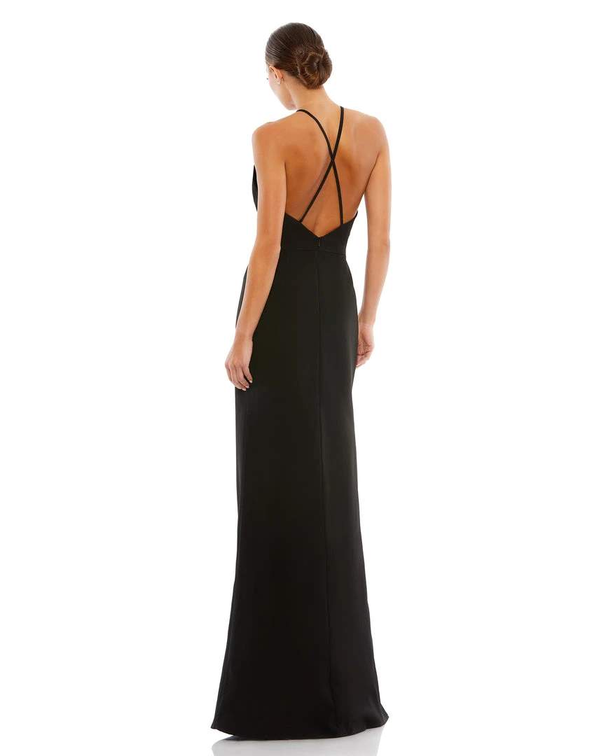 Ieena For Mac Duggal Bow Halter Criss-Cross Column Gown Shop For 2 Ieena For Mac Duggal Bow Halter Criss-Cross Column Gown Shop For