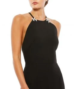 Ieena For Mac Duggal Bow Halter Criss-Cross Column Gown Shop For 11 Ieena For Mac Duggal Bow Halter Criss-Cross Column Gown Shop For