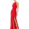 Ieena For Mac Duggal Shop For Sleeveless Pleated Halter Gown