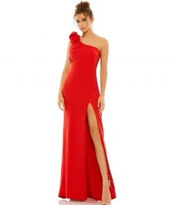 Ieena For Mac Duggal Shop For Bow One Shoulder Evening Gown