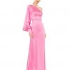 Ieena For Mac Duggal One Shoulder Bishop Sleeve Trumpet Gown Shop For