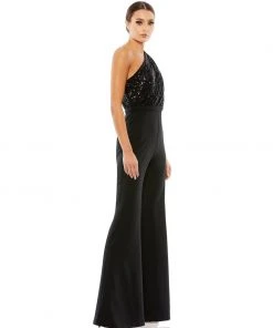 Ieena For Mac Duggal Sequined One Shoulder Jumpsuit Shop For