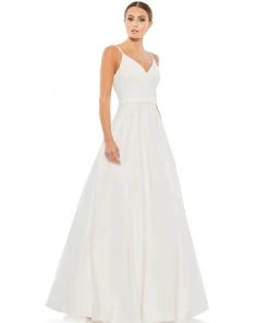 Ieena For Mac Duggal Classic A-Line V-Neck Ballgown Shop For