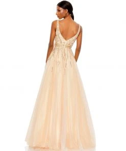 Mac Duggal Jewel Encrusted Tulle Ball Gown 6 Mac Duggal Jewel Encrusted Tulle Ball Gown