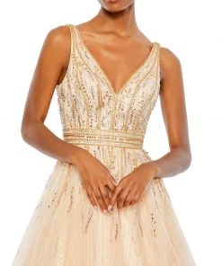 Mac Duggal Jewel Encrusted Tulle Ball Gown 7 Mac Duggal Jewel Encrusted Tulle Ball Gown