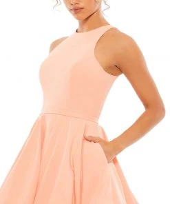 Ieena For Mac Duggal High Neck Sleeveless Skater Dress
