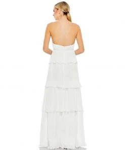 Ieena For Mac Duggal Spaghetti Strap Ruffle Layered Maxi Dress Shop For