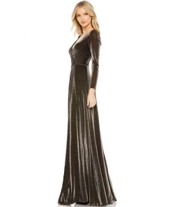 Ieena For Mac Duggal Shop For Metallic Jersey Surplice Gown 11 Ieena For Mac Duggal Shop For Metallic Jersey Surplice Gown