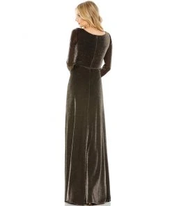 Ieena For Mac Duggal Shop For Metallic Jersey Surplice Gown 9 Ieena For Mac Duggal Shop For Metallic Jersey Surplice Gown