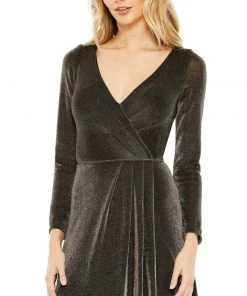 Ieena For Mac Duggal Shop For Metallic Jersey Surplice Gown 10 Ieena For Mac Duggal Shop For Metallic Jersey Surplice Gown