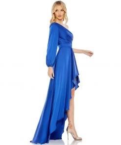 Ieena For Mac Duggal Shop For One Shoulder Blouson Sleeve Hi-Low Gown 25 Ieena For Mac Duggal Shop For One Shoulder Blouson Sleeve Hi-Low Gown