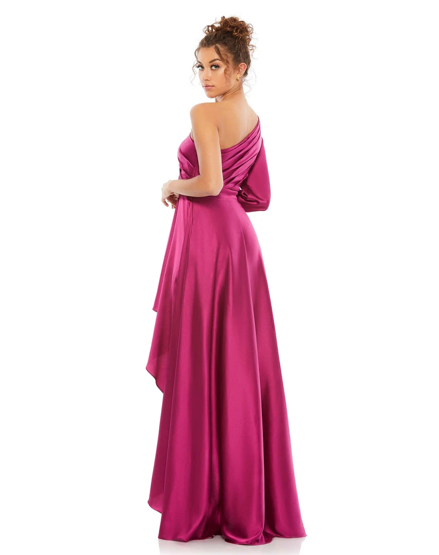 Ieena For Mac Duggal Shop For One Shoulder Blouson Sleeve Hi-Low Gown 7 Ieena For Mac Duggal Shop For One Shoulder Blouson Sleeve Hi-Low Gown