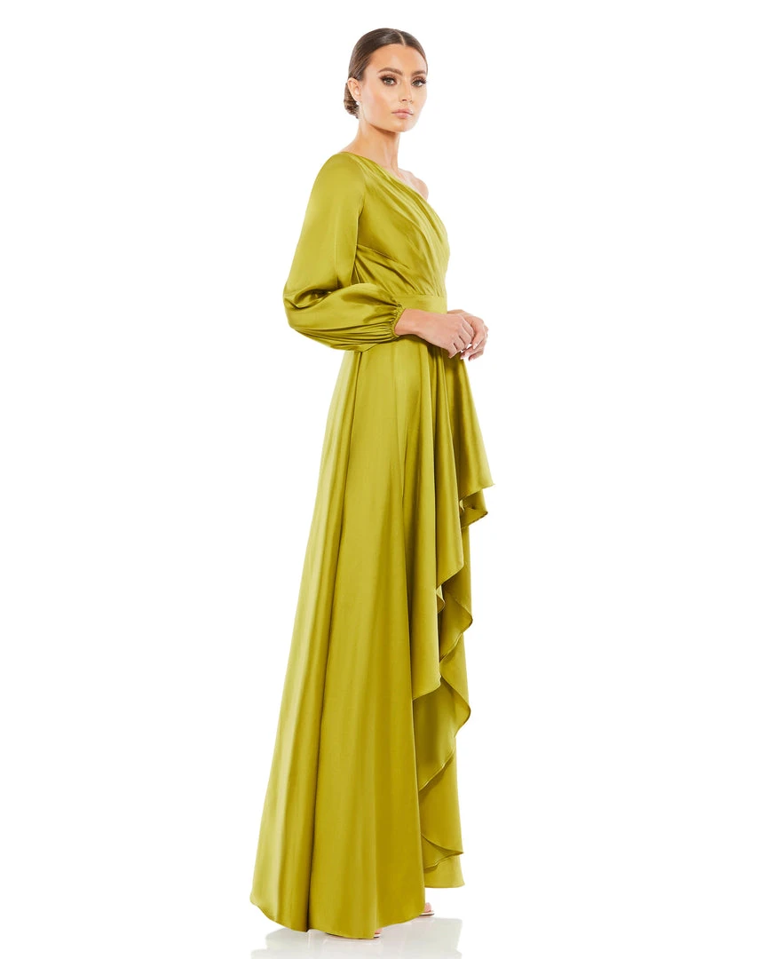 Ieena For Mac Duggal Shop For One Shoulder Blouson Sleeve Hi-Low Gown 4 Ieena For Mac Duggal Shop For One Shoulder Blouson Sleeve Hi-Low Gown