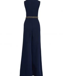 MAC Jumpsuits & Rompers Belted Sleeveless V Neck Jumpsuit | Sample | Sz. 14W