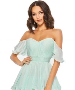 Mac Duggal Tiered Chiffon Ball Gown Shop For