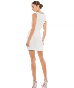 Ieena For Mac Duggal Bejeweled Bodycon Mini Dress