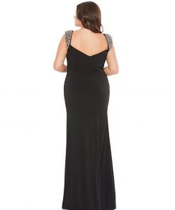 Mac Duggal Side Twist Beaded Strap Sweetheart Gown (Plus) Bridesmaid Dresses