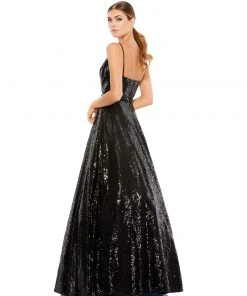 Ieena For Mac Duggal Shop For V-Neck Sequined Ball Gown