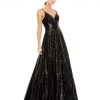 Ieena For Mac Duggal Shop For V-Neck Sequined Ball Gown