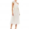 Mac Duggal Shop For Rosette One Shoulder Tea Length Dress