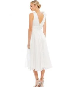 Mac Duggal Shop For Plunging Ruffled A-Line Cocktail Dress