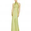 Mac Duggal Keyhole Halter Empire Waist Gown