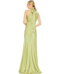 Mac Duggal Keyhole Halter Empire Waist Gown