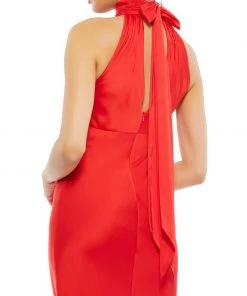 Mac Duggal Keyhole Halter Empire Waist Gown