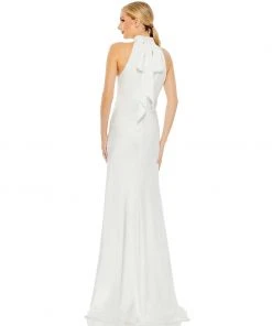 Mac Duggal Keyhole Halter Empire Waist Gown