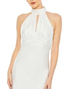 Mac Duggal Keyhole Halter Empire Waist Gown