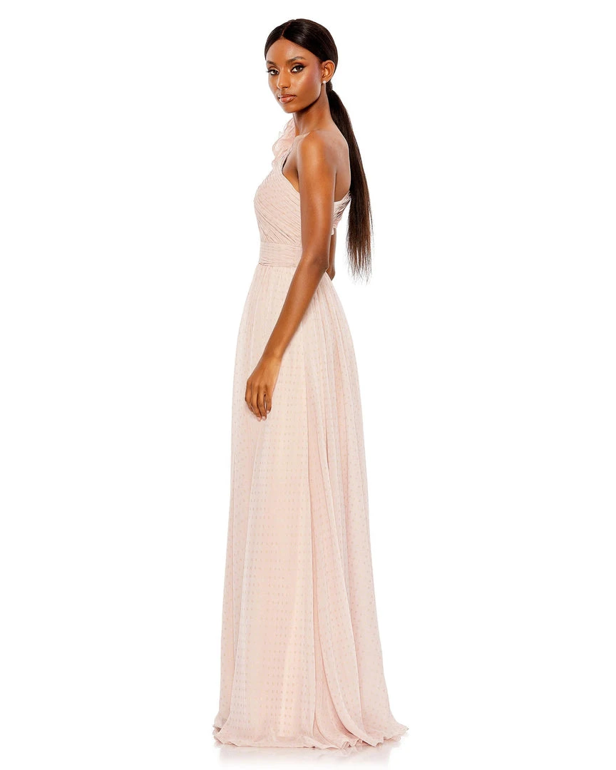 Mac Duggal Polka Dot Ruffled One Shoulder Gown Shop For 12 Mac Duggal Polka Dot Ruffled One Shoulder Gown Shop For