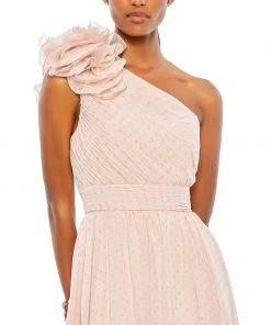 Mac Duggal Polka Dot Ruffled One Shoulder Gown Shop For 22 Mac Duggal Polka Dot Ruffled One Shoulder Gown Shop For
