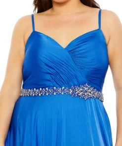 Mac Duggal Beaded Belt Faux Wrap A Line Gown (Plus) Shop For 5 Mac Duggal Beaded Belt Faux Wrap A Line Gown (Plus) Shop For
