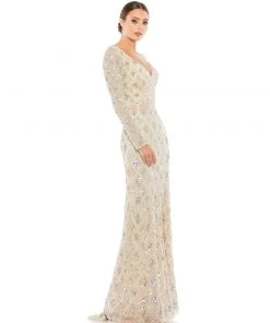 Mac Duggal Geometric Embellished Evening Gown Shop For