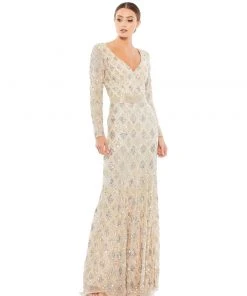 Mac Duggal Geometric Embellished Evening Gown Shop For
