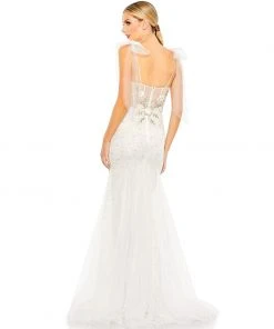 Mac Duggal Shop For Embellished Sleeveless Bow Detail Mermaid Gown