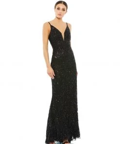 Mac Duggal Shop For Embellished Leaf Evening Gown