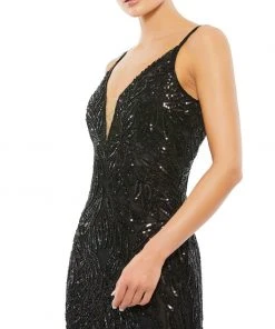 Mac Duggal Shop For Embellished Leaf Evening Gown