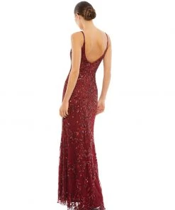 Mac Duggal Shop For Embellished Leaf Evening Gown
