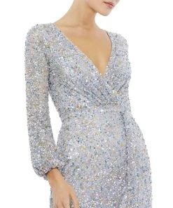 Mac Duggal Multi-Colored Sequin Silver Gown Shop For 9 Mac Duggal Multi-Colored Sequin Silver Gown Shop For