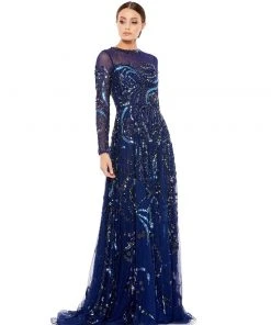 Mac Duggal Shop For Long Sleeve Embellished Illusion Evening Gown 12 Mac Duggal Shop For Long Sleeve Embellished Illusion Evening Gown