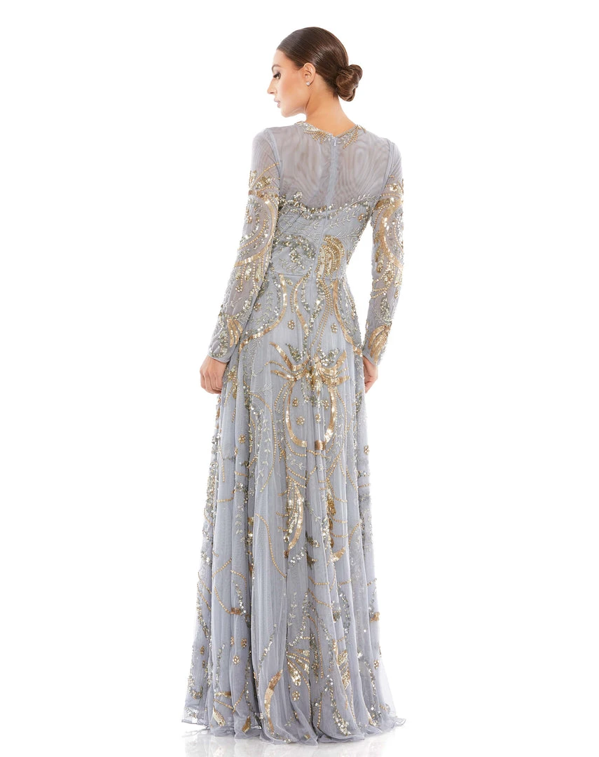 Mac Duggal Shop For Long Sleeve Embellished Illusion Evening Gown 8 Mac Duggal Shop For Long Sleeve Embellished Illusion Evening Gown