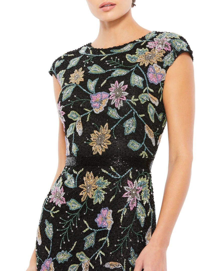 Mac Duggal Floral Beaded Cap Sleeve Evening Gown Shop For 3 Mac Duggal Floral Beaded Cap Sleeve Evening Gown Shop For