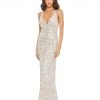 Mac Duggal Sequined Halter Strap Column Gown Shop For