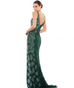 Mac Duggal Beaded Floral Sleeveless Gown Shop For