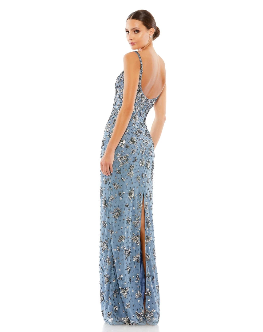Mac Duggal Floral Embellished Scoop Neck Evening Gown 2 Mac Duggal Floral Embellished Scoop Neck Evening Gown