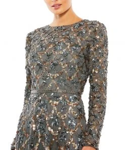 Mac Duggal Embellished Illusion High Neck Long Sleeve A Line Gown Shop For 16 Mac Duggal Embellished Illusion High Neck Long Sleeve A Line Gown Shop For