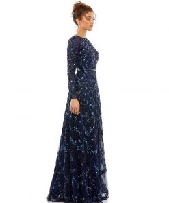 Mac Duggal Embellished Illusion High Neck Long Sleeve A Line Gown Shop For 21 Mac Duggal Embellished Illusion High Neck Long Sleeve A Line Gown Shop For