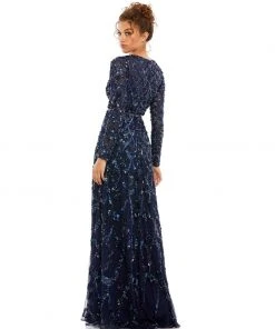 Mac Duggal Embellished Illusion High Neck Long Sleeve A Line Gown Shop For 18 Mac Duggal Embellished Illusion High Neck Long Sleeve A Line Gown Shop For