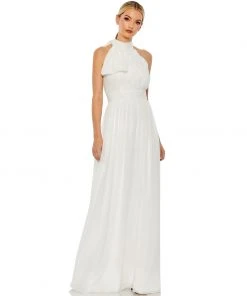 Ieena For Mac Duggal High Neck Chiffon Gown 21 Ieena For Mac Duggal High Neck Chiffon Gown